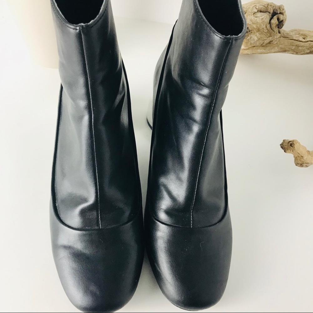 Zara | leather bootie silver heels - Picture 5 of 8
